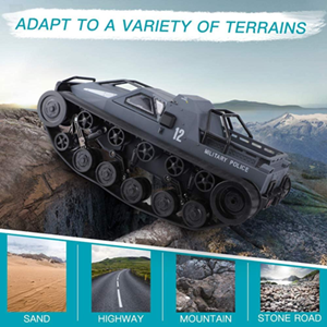 اسباب بازی ماشین کنترلی شارژی تانک پلیس آفرود طوسی Remote Control Off-Road Police Tank مقیاس 1:12_اسباب بازی ماشین کنترلی